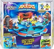 Akedo 15182 Legends Powerstorm Triple Strike Tag Team Arena with 40 Sound Effects, Light Up Scoreboard and 2 Exclusive Battling Mini Figures