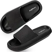 [LongBay] Cloud Slides for Women and Men, Comfy Pillow Slipper Shower Sandals Shoes with Arch Support for Pool Beach Home Indoor Outdoor Use