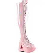 Pleaser Demonia 5" Star Cutout Wedge Thigh-High Boots Adult Women Dynamite/300