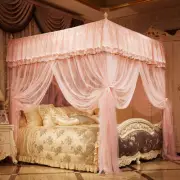 Mosquito net set bed curtain lace bed netting canopy with frames Queen King size