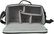Camera Bag Waterproof with Multiple Storage, Shockproof Partition, Dual Zippers, Adjustable Shoulder Strap, Suitable for Travel, Shopping, and Shooting, Black