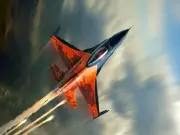 FIGHTER JET ORANGE AND BLUE COMPUTER MOUSE PAD 9 x 7 OR HOT PAD
