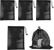 FUIPVGI Pack of 4 Pump Bags, Pond Pump Filter Bags, Aquarium Filter Bag, Mesh Bag, Pump Filter Mesh Bag, Pump Filter Bag for Aquarium, Garden, Pond (Black)