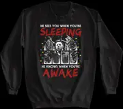 Michael Myers Sees You When You're Sleeping Halloween Sweatshirt