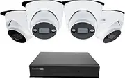 [Swann] AdvancedX Home Security Camera System, 8Channel 4Dome Cams,POE Cat5e NVR 4K HD Video with 1TB HDD,Indoor or Outdoor Wired Surveillance CCTV,Color Night Vision,Heat Motion Detection,LED Lights