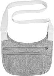 [LUEXBOX] Travel Money Belt Cashsafe Anti Theft Travel Wallet, Fanny Packs for Passport Holder Hidden Under Clothes, Running Bag to Carry Phone Keys (Grey), Grey