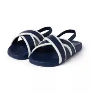 Janie and Jack Navy Blue White Stripe Poolside Slides Size 4