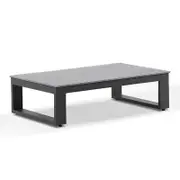 Hugo Outdoor Aluminium Coffee Table with Ceramic Top Charcoal