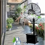 Industrial Pedestal Fan, Powerful Heavy Duty, Commercial Fan For Warehouses, Factories, And Large Spaces, Adjustable Height, Durable Construction, High Velocity Air Circulation(A)