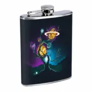 Space Tree Em1 Flask 8oz Stainless Steel Hip Drinking Whiskey