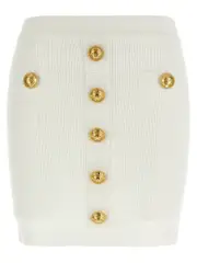 [Balmain] Balmain-Chiocciola Gonne Bianco-Donna 34FR White
