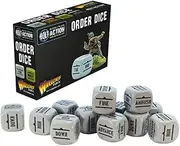 Grey Pack of 12 Bolt Action Orders Dice