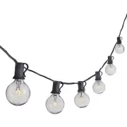 Sterno Home 100 FT Clear Globe Outdoor Lights G40 Bulbs on Black Cord for Bac...