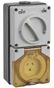 Clipsal 56-SERIES SWITCHED SOCKET 10A 2-Flat Pins & Round Earth, Chemical Grey
