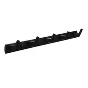5 Hook Coat Hooks Aluminium Door Holder Towel Clothes Hats Bag Key Wall Hanging Hanger Black Bathroom Rack with Screws