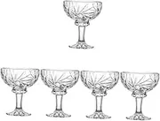 Alipis Pcs Footed Glass Dessert Bowl Ice Cream Container Decorative Serving Bowl for Snacks Drinks
