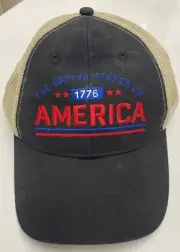 Men's Snap Back Baseball Trucker Hat Mesh 1776 The United States America Cap