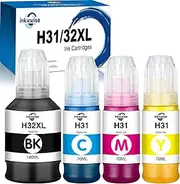 31 32XL Ink Bottle Set Replacement for HP Smart Tank 7062 6001 5101 Ink Refill Compatible for HP 31 32X Ink Compatible for Smart Tank 7301 7001 5101 5000 5102 7002 5103