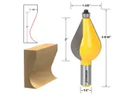 2" Flute Foot Molding Router Bit - 1/2" Shank - Yonico 18136