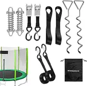 Rv Awning ancchor Kit - Camping Tent Stakes and Tie Down Straps Set with Storage Bag | Outdoor Ground Pegs for Tent Setup, Trailer Awning Stability, Picnic, Trampoline Securing, Backyard Recreation