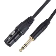1/4" TRS to XLR Female Cable, 6.35mm TRS Male to XLR Cable, 16ft, Black