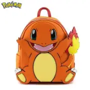Backpack Anime Figure Charmander Leather Womens Double Strap Shoulder Bags
