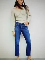 Citizens of Humanity Premium Vintage Demy Cropped Flare Jeans in Gleams Size 25