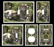 BENGAL TIGERS #5 JUNGLE CATS LIGHT SWITCH COVER PLATE U PICK SIZE