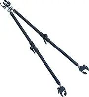 yuksok Bike Trailer Connector Foldable Tow Bar Bicycle Trailer Connector 24.8inch Long Accessory Sturdy Multipurpose Aluminum Alloy, Plastic Clamps