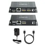 60M HDMI KVM Extender POC over Ethernet Cat5e/cat6 1080P RJ45 HDMI USB Extender
