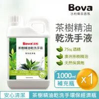 在飛比找momo購物網優惠-【Bova 法柏精品香氛】茶樹精油乾洗手液1公升環保經濟瓶(