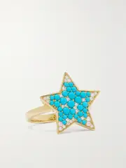 [Robinson Pelham] Robinson Pelham - Vega 18-karat Gold, Turquoise And Diamond Ring - 5 1/2 5 1/2 Gold