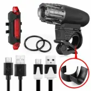 Bike Light Set Rechargeable LED Bicycle Lights Waterproof Headlight Front % Rear