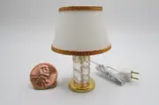 Dollhouse Miniature 12v Electric Table Lamp with Crystal Type Base MH845