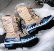 Sorel Womens Tofino 2 Waterproof Tall Lace Insulated Boots Size 8.0 Curry Fawn