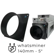 140mm to 5 Inch - Fan Shroud Adapter Crypto ASIC Miner Silencer Whatsminer M50S