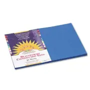 SunWorks� Construction Paper, 58 lbs., 12 x 18, Bright Blue, 50 Sheets/Pack
