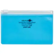 Aqua Drops Zip Open Document Wallet A8 Blue