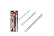 3PC Flexible Socket Extension Bars Shaft Set 1/2" 1/4" 3/8" Dr. 6" 8" 10" Long