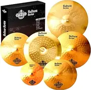 Cymbal Set for Drums | New Sultans Series 7 pcs Cymbals Pack Includes 14" High-Hat, 16" Crash, 18" Crash, 20" Ride, Bonus 10" Splash and 18" China Cymbal