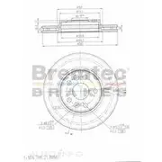 Bremtec Euro-Line GeoZinc Coated Brake Rotor - BDR22380EL