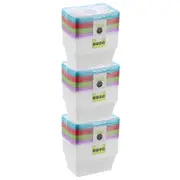 3x 20PK Lemon & Lime Rectangle 1L Reusable Food/Meal Container w/ Coloured Lids