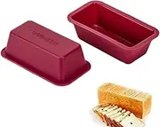2pcs Silicone Bread Tin,Silicone Loaf Pans,Non Stick Cake Tin Square Cake Baking Pan，for DIY Loaves, Toast, Cakes, Bread