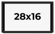 28x16 Shadow Box Black Rustic Barnwood Display Frame | 1.125 Inch Deep | 0.875