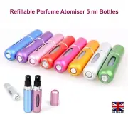 Perfume Atomiser Bottle 5ml Twist pocket Travel refillable Spray Fragrance UK
