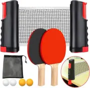 HITOUR Table Tennis Set Portable Ping Pong Set with Retractable Table Tennis ...