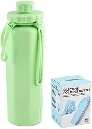 Foldable Running Bottle With Soft Flask For School And Hiking Soft Water Bottle Running Silica Gel Foldable Water Bottle, B