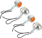 Alipis Motorcycle Accessories 4 Pack of Metal Turn Signals Classic Style Indicators for Motorbikes