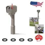 Sleek and Modern Mocha Mailbox Post - All-Weather Mail Security Solution