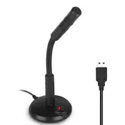 USB Computer Mini Condenser Microphone Stand Recording Mic For PC Desktop Laptop